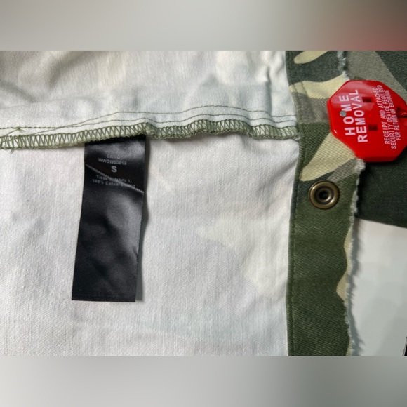 NWT Zadig & Voltaire Virginia Khaki Camo Print Button Front Jacket Small $598 - Picture 16 of 16